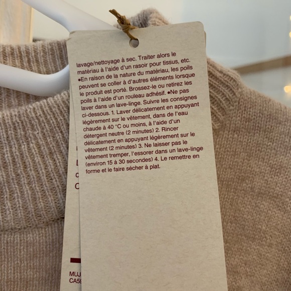 NWT Muji Mock Neck Yak Wool Sweater - Size S - Picture 8 of 11